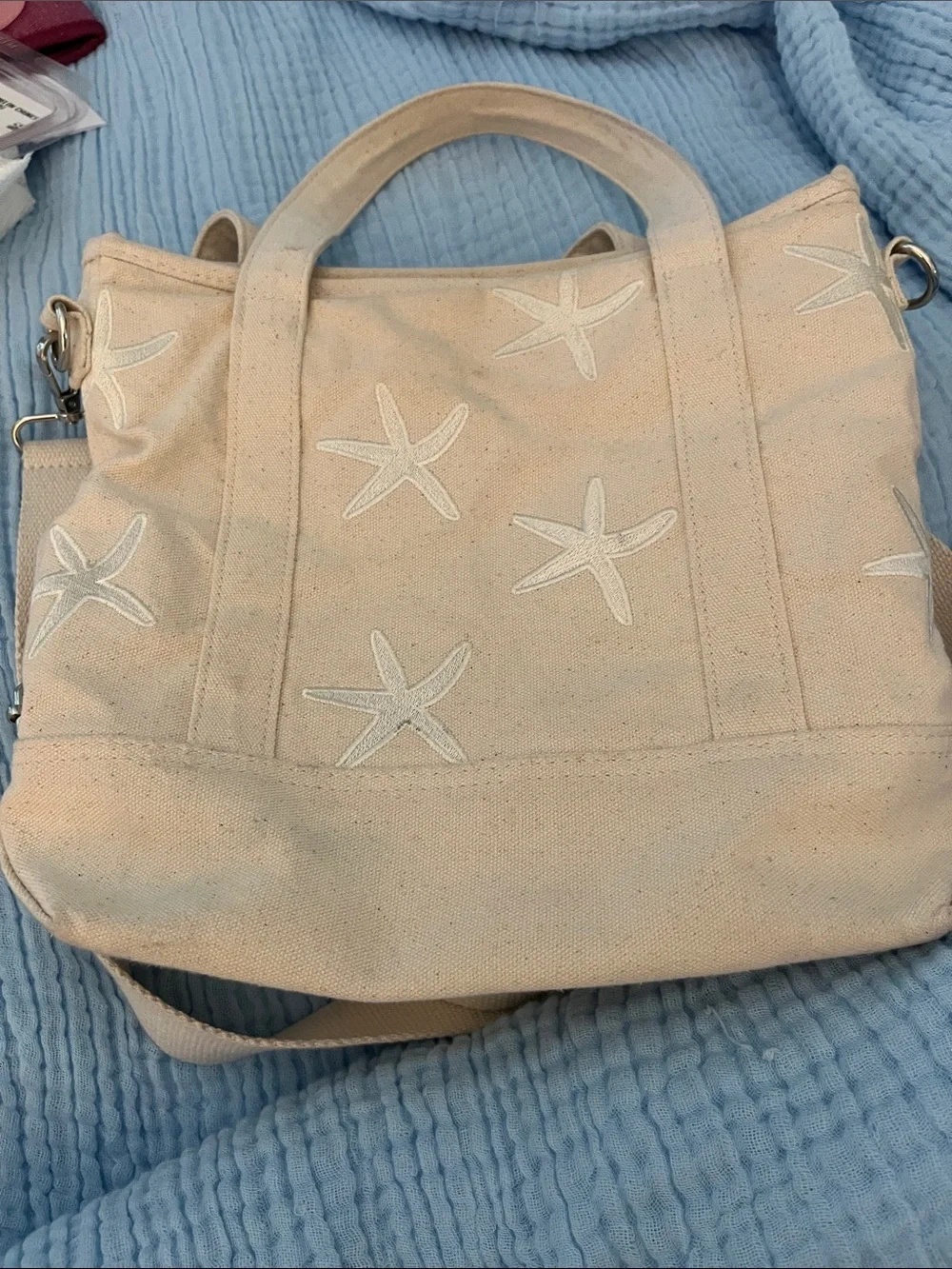C&C California Cream Canvas Starfish Tote